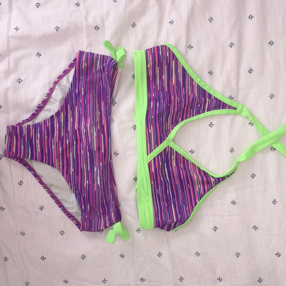 Purple & Green LL Bean two piece